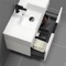 White Floating Bathroom Vanity, Modern, 32
